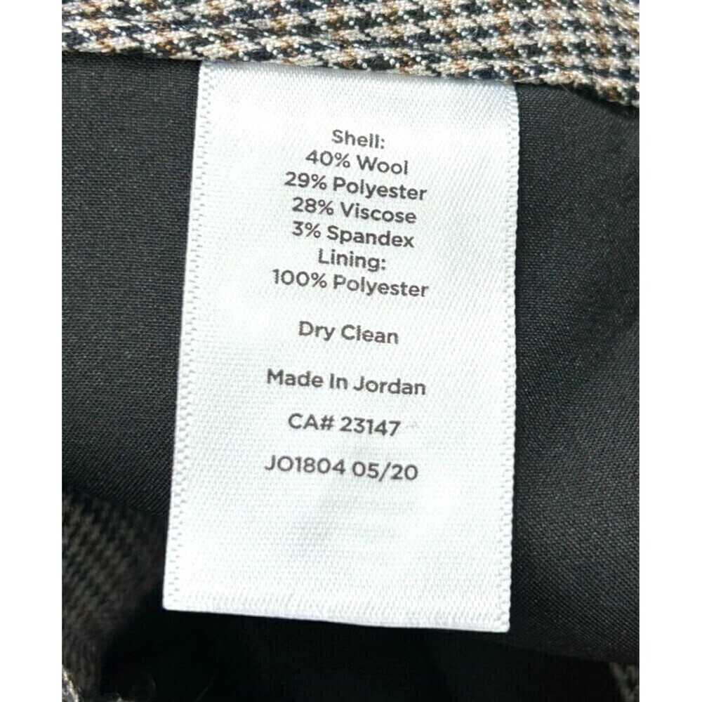 New Talbots Newport Pant Women Size 14 Brown Houndstooth Trouser Wool Blend T2 - Picture 12 of 12